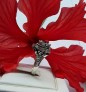 AGNES CREATIONS / BAGUE OUVRANTE POISON A SECRET ARGENT 925 & GRENAT TAILLE 58