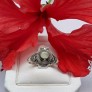 AGNES CREATIONS /BAGUE OUVRANTE POISON SECRET ARGENT 925 & PIERRE LUNE TAILLE 60