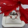 AGNES CREATIONS /BAGUE OUVRANTE POISON SECRET ARGENT 925 & PIERRE LUNE TAILLE 57