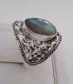 AGNES CREATIONS / BELLE BAGUE FEMME EN ARGENT 925 ORNEE NACRE ABALONE TAILLE 53