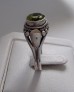 AGNES CREATIONS / BELLE BAGUE FEMME EN ARGENT 925 ORNEE PERIDOT - TAILLE 51