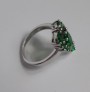 AGNES CREATIONS / Belle BAGUE ARGENT 925 ZIRCONIUM Vert EMERAUDE TAILLE 53 