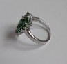 AGNES CREATIONS / Belle BAGUE ARGENT 925 ZIRCONIUM Vert EMERAUDE TAILLE 53 