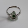 AGNES CREATIONS / Belle BAGUE ARGENT 925 ZIRCONIUM Vert EMERAUDE TAILLE 53 