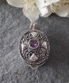 AGNES CREATIONS /CHARMANT PENDENTIF POISON / BOITE SECRET ARGENT 925 & Améthyste