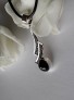 AGNES CREATIONS / Pendentif Femme original Style Art Déco argent 925 & Onyx Noir