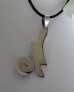 AGNES CREATIONS / Pendentif Femme original Style Art Déco argent 925 & Onyx Noir