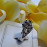 AGNES CREATIONS /BAGUE OUVRANTE POISON A SECRET ARGENT 925 & TOPAZE TAILLE 56-57