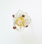 AGNES CREATIONS / Jolie Bague Créateur Citrine & Rhodolite argent 925 TAILLE 56