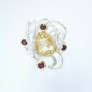 AGNES CREATIONS / Jolie Bague Créateur Citrine & Rhodolite argent 925 TAILLE 56