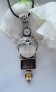AGNES CREATIONS / Pendentif Argent 925 & Os sculpté Quartz fumé citrine & topaze