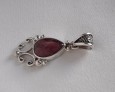 AGNES CREATIONS / BEAU PENDENTIF EN ARGENT 925 ORNE D'UN VERITABLE COQUILLAGE 