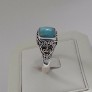 AGNES CREATIONS // BELLE BAGUE FEMME EN ARGENT 925 ORNEE LARIMAR - TAILLE 54-55 