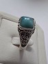 AGNES CREATIONS // BELLE BAGUE FEMME EN ARGENT 925 ORNEE LARIMAR - TAILLE 54-55 