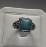 AGNES CREATIONS // BELLE BAGUE FEMME EN ARGENT 925 ORNEE LARIMAR - TAILLE 54-55 