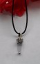 AGNES CREATIONS / JOLI PENDENTIF FEMME PYRAMIDE CRISTAL DE ROCHE & ARGENT MASSIF