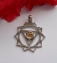 AGNES CREATIONS // PENDENTIF CHAKRA SOLAIRE YOGA REIKI ARGENT 925 & CITRINE