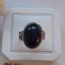 AGNES CREATIONS / SUBLIME BAGUE FEMME ARGENT 925 ORNEE LAPIS LAZULI - TAILLE 59