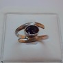 AGNES CREATIONS // BAGUE MODERNE FEMME EN ARGENT 925 ORNEE AMETHYSTE - TAILLE 54