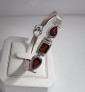 AGNES CREATIONS / ELEGANT BRACELET FEMME EN ARGENT 925 ORNE DE 3 GRENATS 