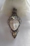 AGNES CREATIONS /PENDENTIF ARGENT 925 & OS SCULPTE ORNE CITRINE & PERIDOT