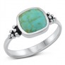 BAGUE EN ARGENT MASSIF ORNEE D'UNE TURQUOISE