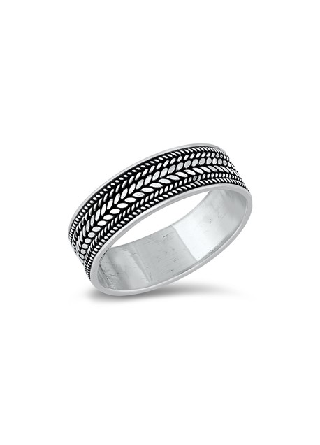 AGNES CREATIONS // BAGUE FEMME ANNEAU VINTAGE FLEUR EN ARGENT 925 - TAILLE 56