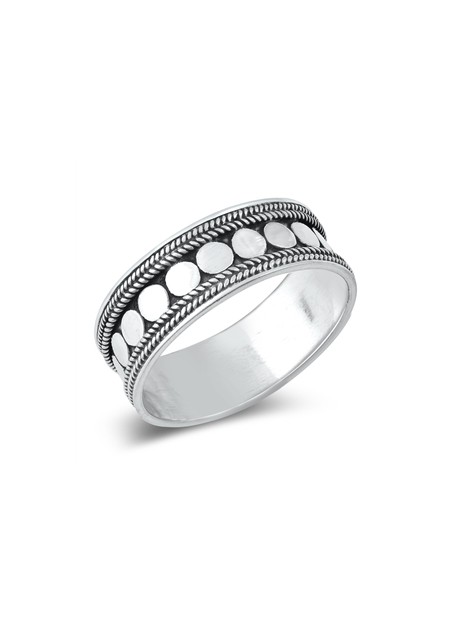 AGNES CREATIONS // BAGUE FEMME ANNEAU VINTAGE FLEUR EN ARGENT 925 - TAILLE 56