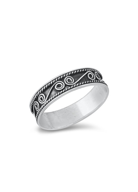 AGNES CREATIONS // BAGUE FEMME ANNEAU VINTAGE FLEUR EN ARGENT 925 - TAILLE 56