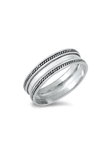 AGNES CREATIONS // BAGUE FEMME ANNEAU VINTAGE FLEUR EN ARGENT 925 - TAILLE 56