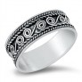 AGNES CREATIONS // BAGUE FEMME ANNEAU VINTAGE FLEUR EN ARGENT 925 - TAILLE 56