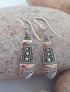 Jolies Boucles d'Oreilles Ethnique Chic 2 Tons Argent et Or