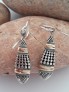 Jolies Boucles d'Oreilles Ethnique Chic 2 Tons Argent et Or