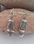 Jolies Boucles d'Oreilles Ethnique Chic 2 Tons Argent et Or