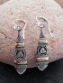 Jolies Boucles d'Oreilles Ethnique Chic 2 Tons Argent et Or