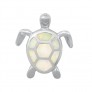 Pendentif Tortue orné d'Opale blanche en Argent 925