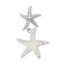 Pendentif Étoiles de mer orné d'une Opale blanche en Argent 925