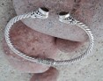 BRACELET JONC ETHNIQUE CHIC ARGENT 925 & CITRINE