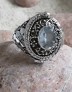 BAGUE MIXTE POISON A SECRET ARGENT 925 & TOPAZE BLEUE - TAILLE 62