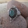 BAGUE MIXTE POISON A SECRET ARGENT 925 & AMAZONITE - TAILLE 54