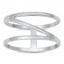 Bague large double Bande "Cage" en Argent Massif