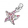 Pendentif Étoile de mer orné d'Opale rose en Argent 925