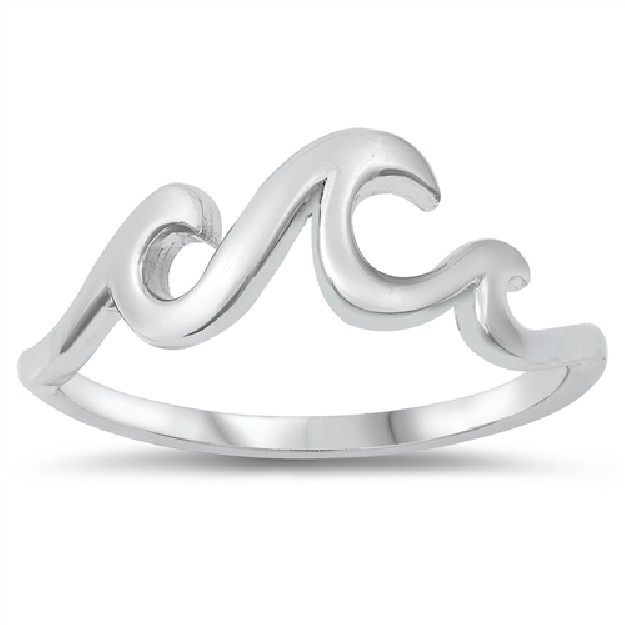 Bague mode Vague en argent massif