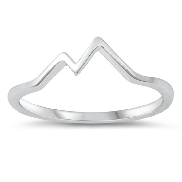 Bague Montagne en Argent Massif