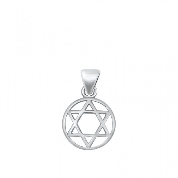 PENDENTIF mixte Étoile de David argent 925