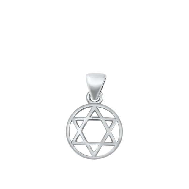 PENDENTIF mixte Étoile de David argent 925