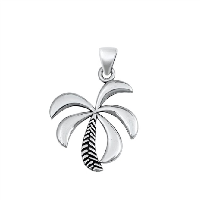 PENDENTIF mixte Palmier argent 925