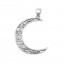 PENDENTIF mixte Croissant de Lune argent 925