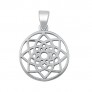 PENDENTIF mixte Mandala argent 925