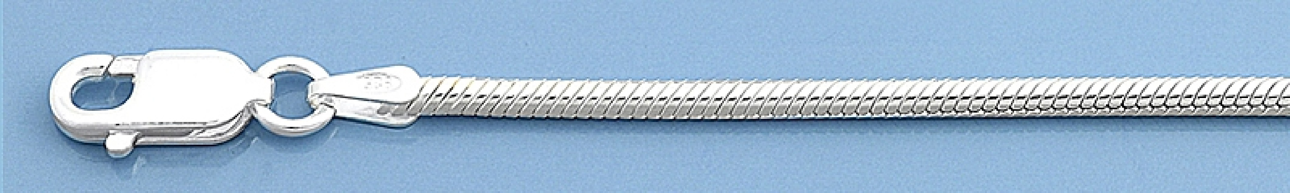 Chaine mixte maille Serpent 1,9 mm argent 925